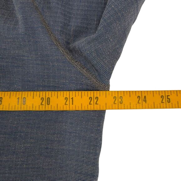 Voormi Men's Wool Blend Grid Fleece Camp Sweatshirt Blue Medium - Picture 9 of 10